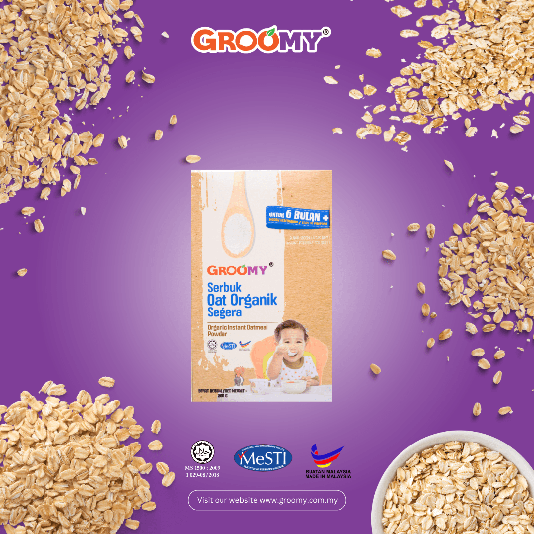 Organic Instant Oatmeal Powder Groomy Malaysia
