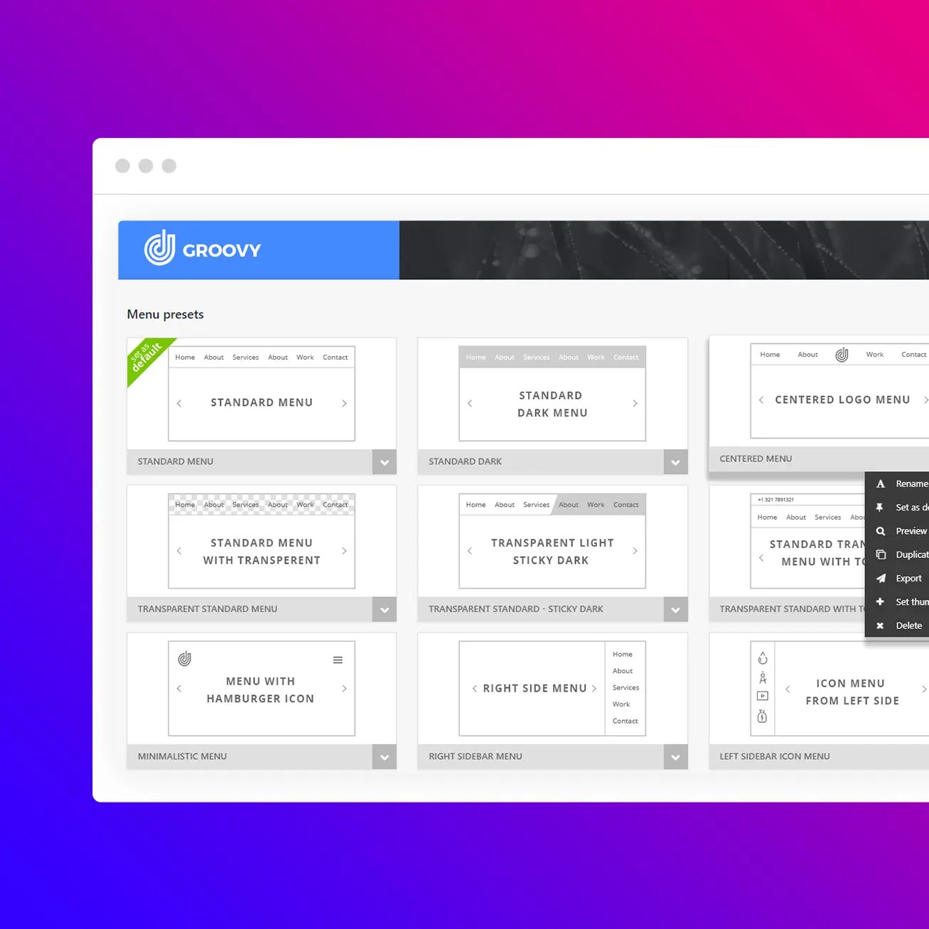 WordPress Menu Plugin ⋆ Groovy Mega Menu Plugin