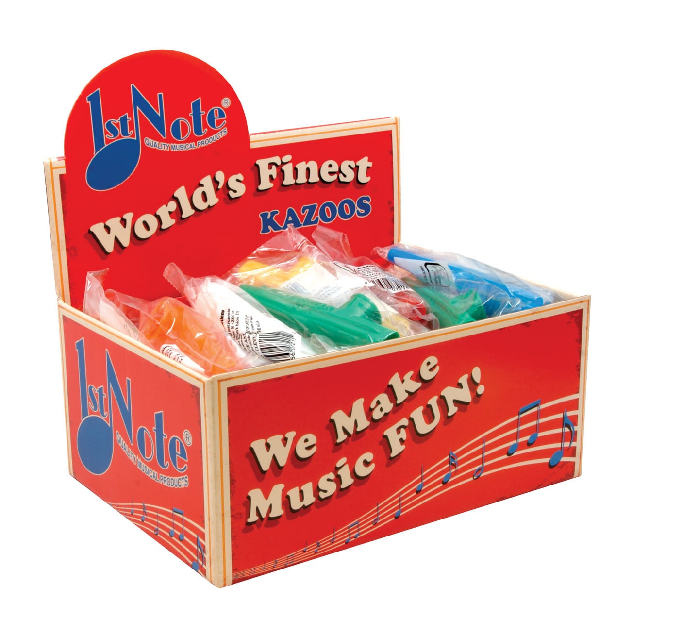 12050 1St Note® Plastic Kazoo Display, Wrapped (40 Pcs.) Grover Trophy