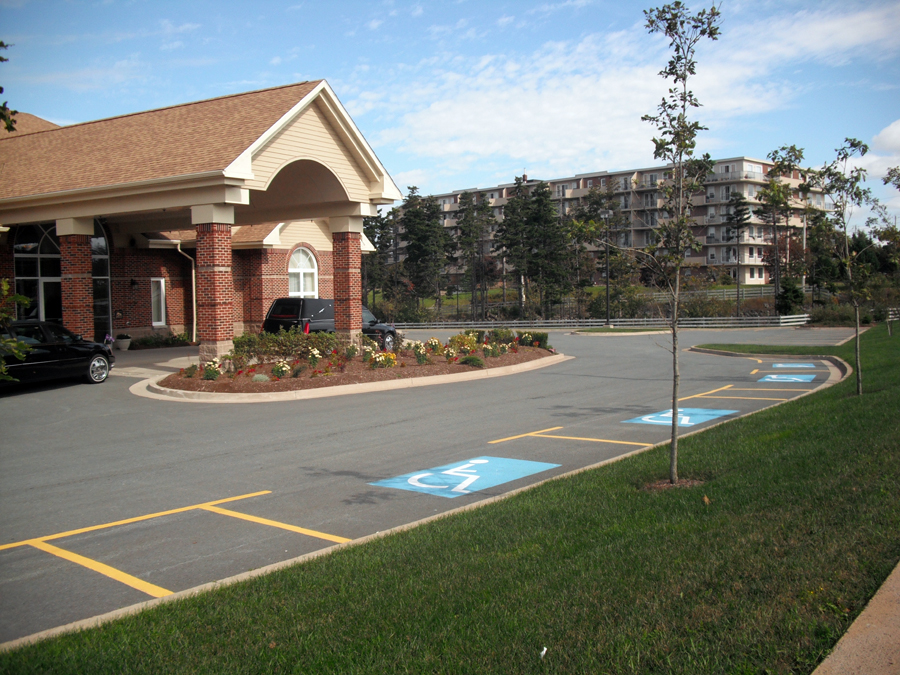 Snow's Funeral Home on Lacewood Drive Landscaping in Halifax