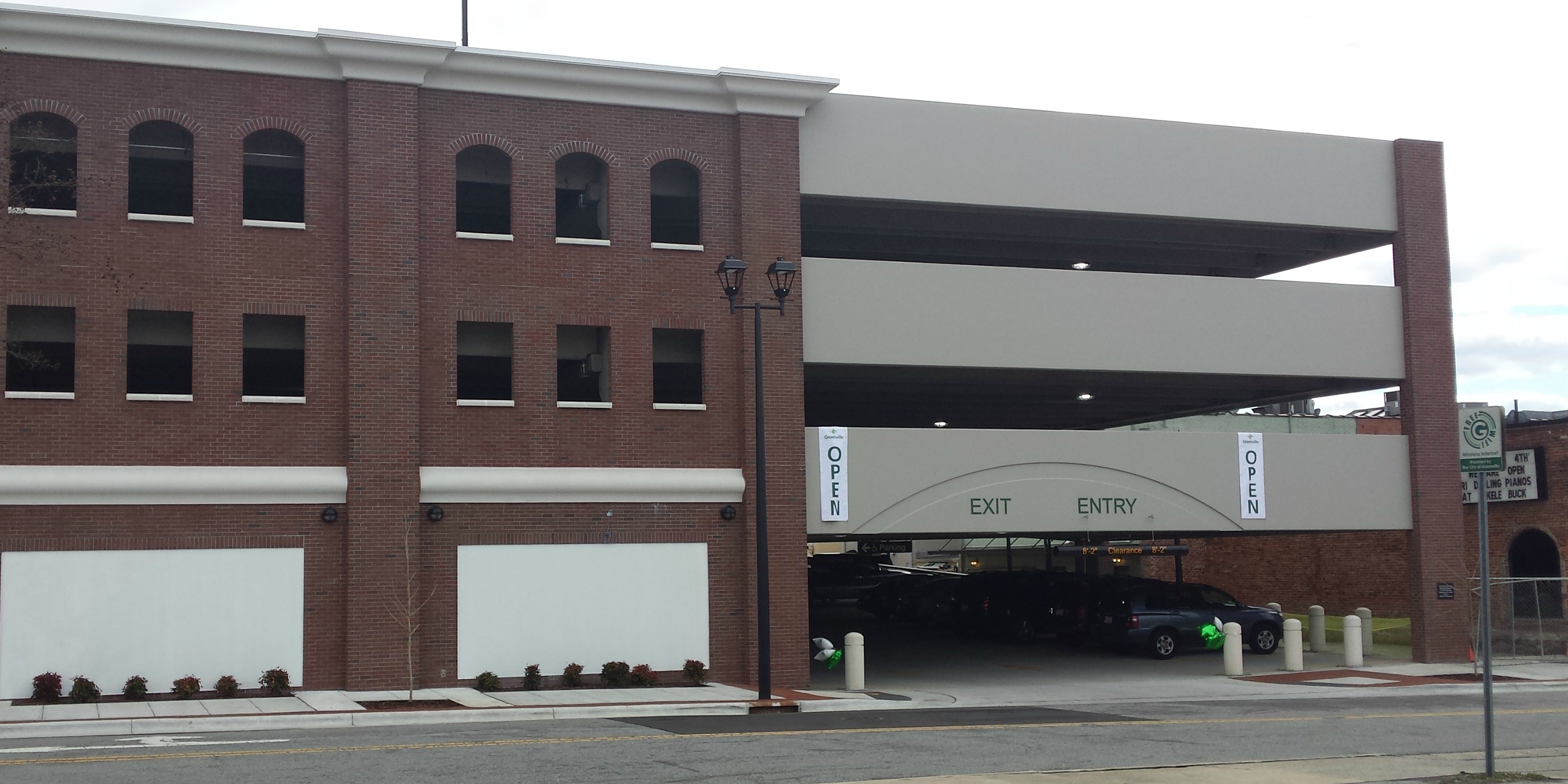 The Parking Garage is now open on 4th Street Downtown Greenville