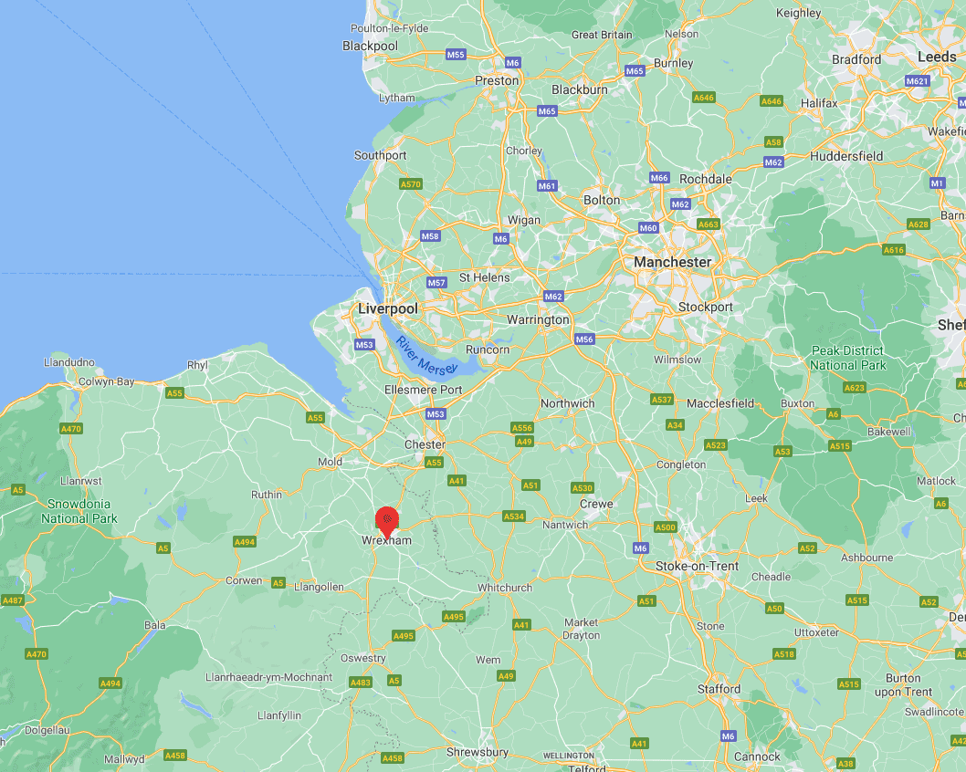 Map of Liverpool, England, United Kingdom