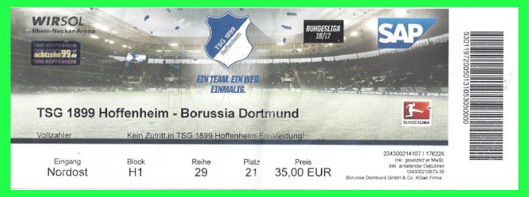 TSG Hoffenheim vs. Borussia Dortmund 22