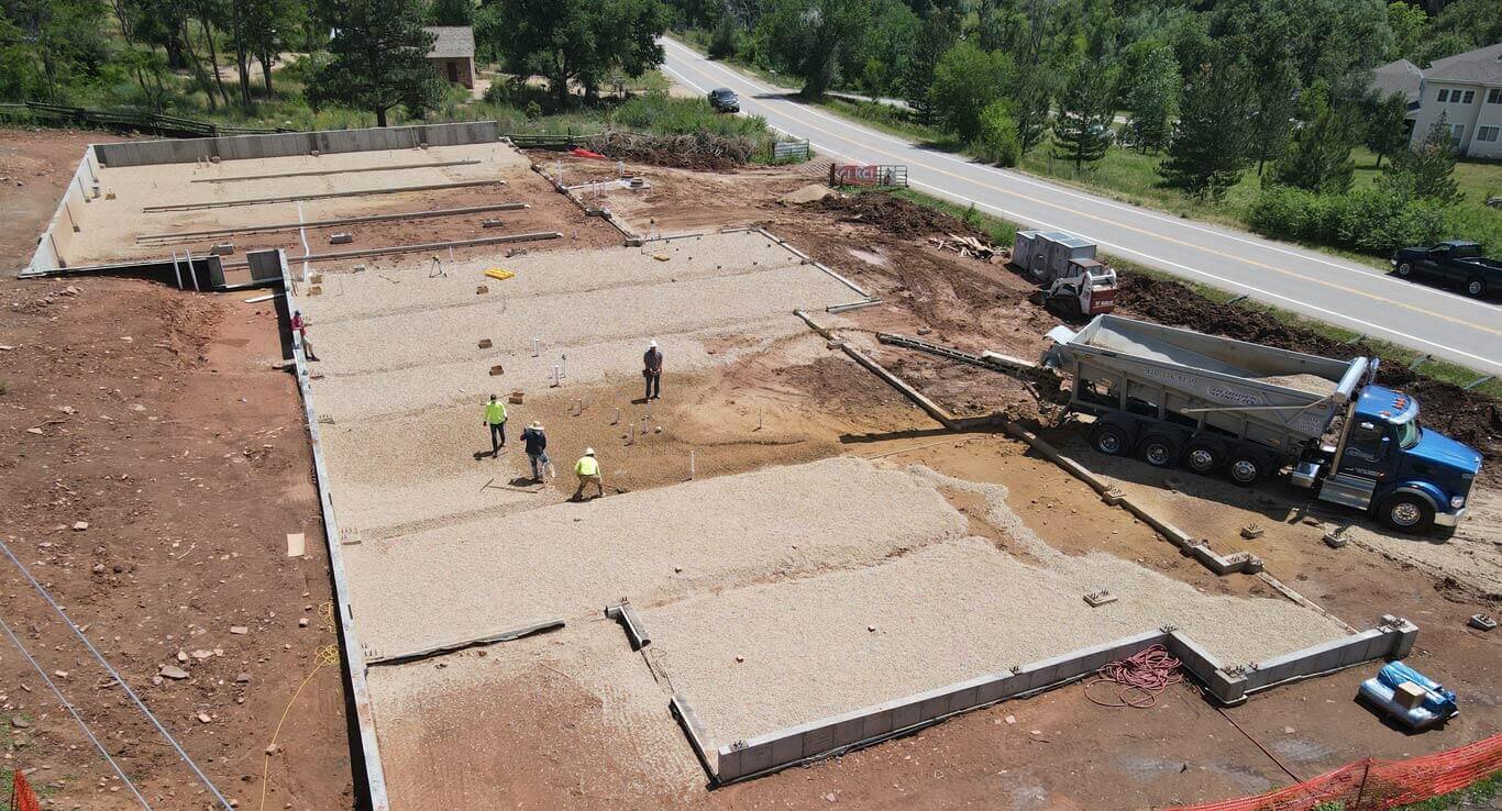 Rock and Gravel Placement using Rock Slinger Trucks Ground Solutions