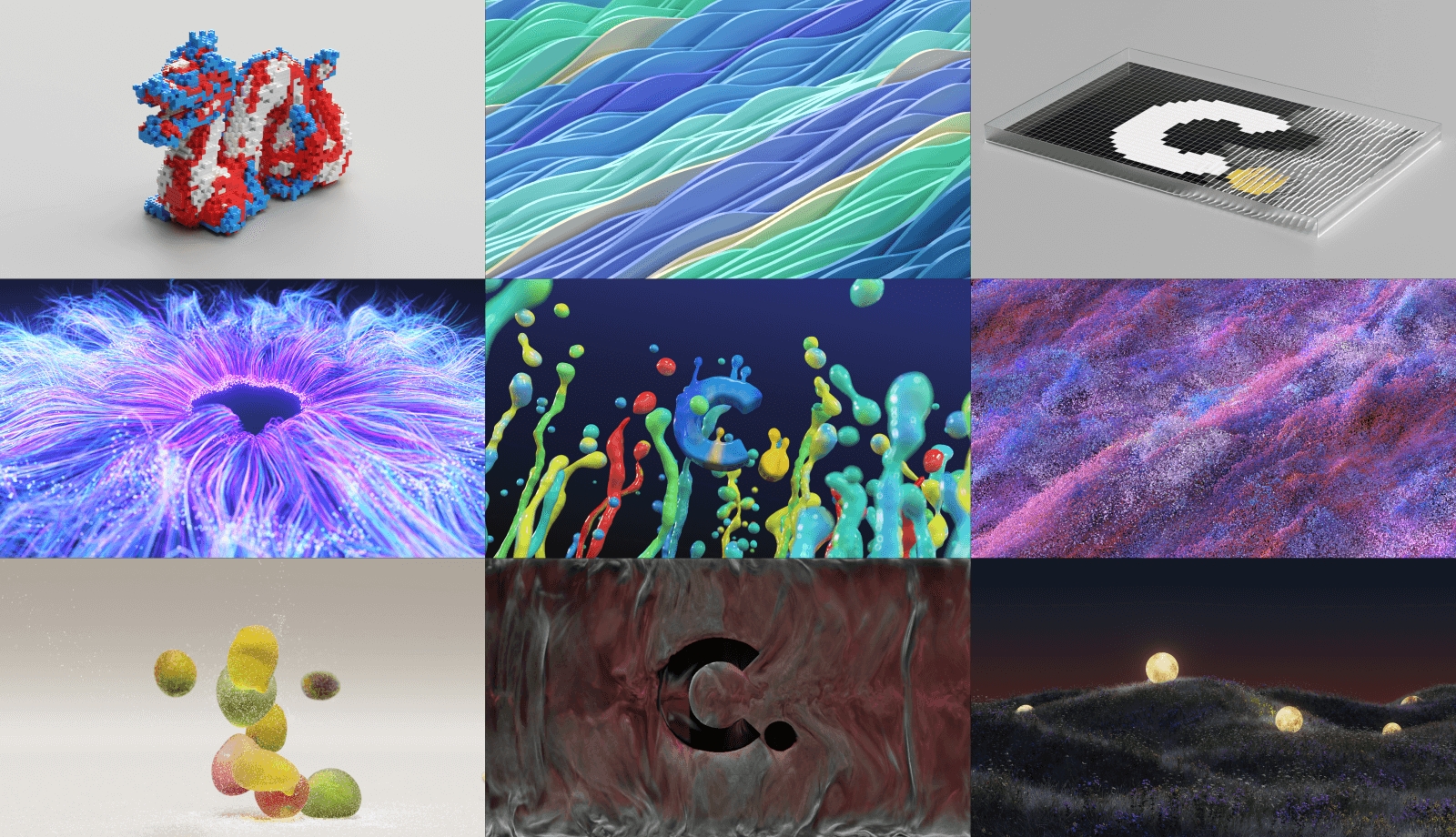 Distribution Motion Graphics Artwork with Houdini Houdini를 활용한 모션