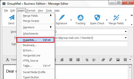 How To Add A Hyperlink To An Email