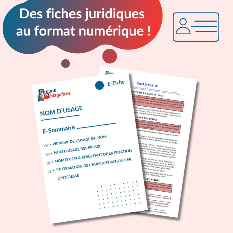 EFiche Nom d'usage