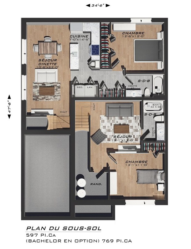 Modèle SB Maison semidétaché Groupe 4M