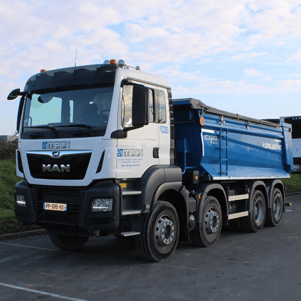 Location camion benne tp avec chauffeur Groupe TPF