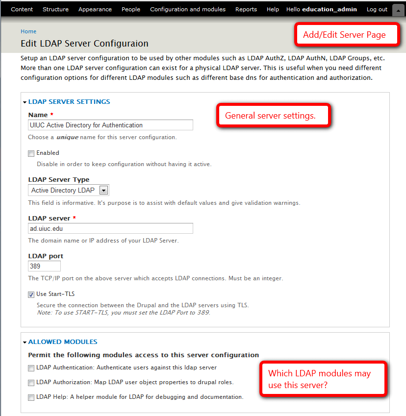 LDAP_API Module Functional Requirements and Code Stubs Drupal Groups