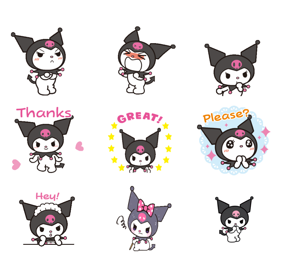 Kuromi 01 (Signal Sticker) Groups.hk 香港群組合集