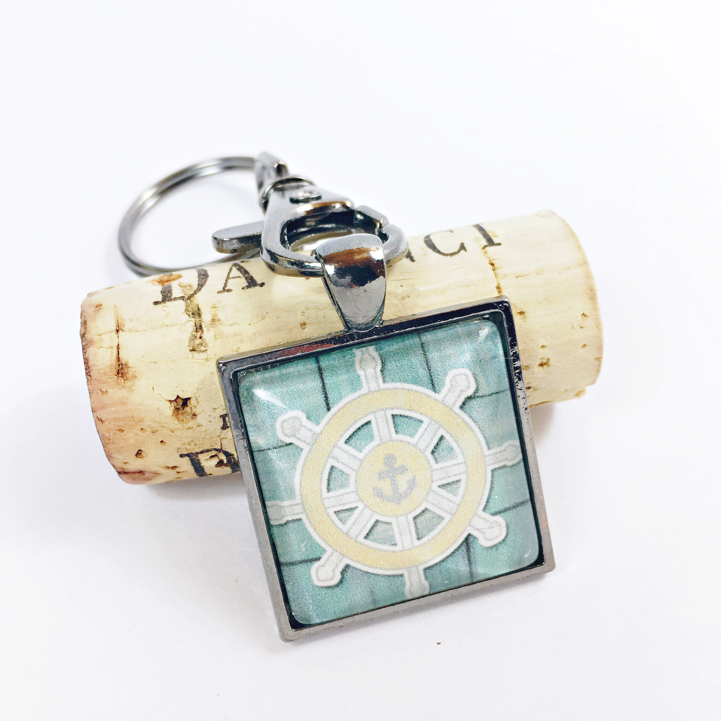 Ship Helm Keychain Group Therapy Wine