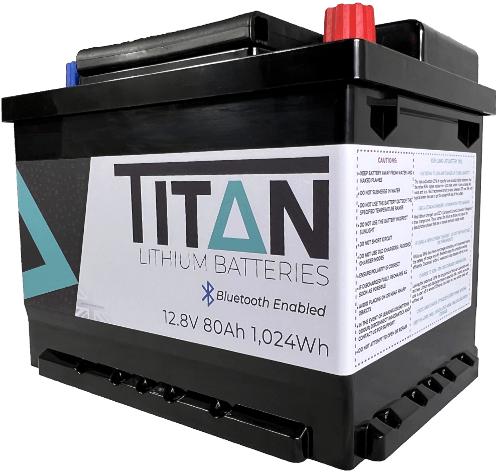 TITAN Lithium 80Ah Leisure Battery Groves Batteries