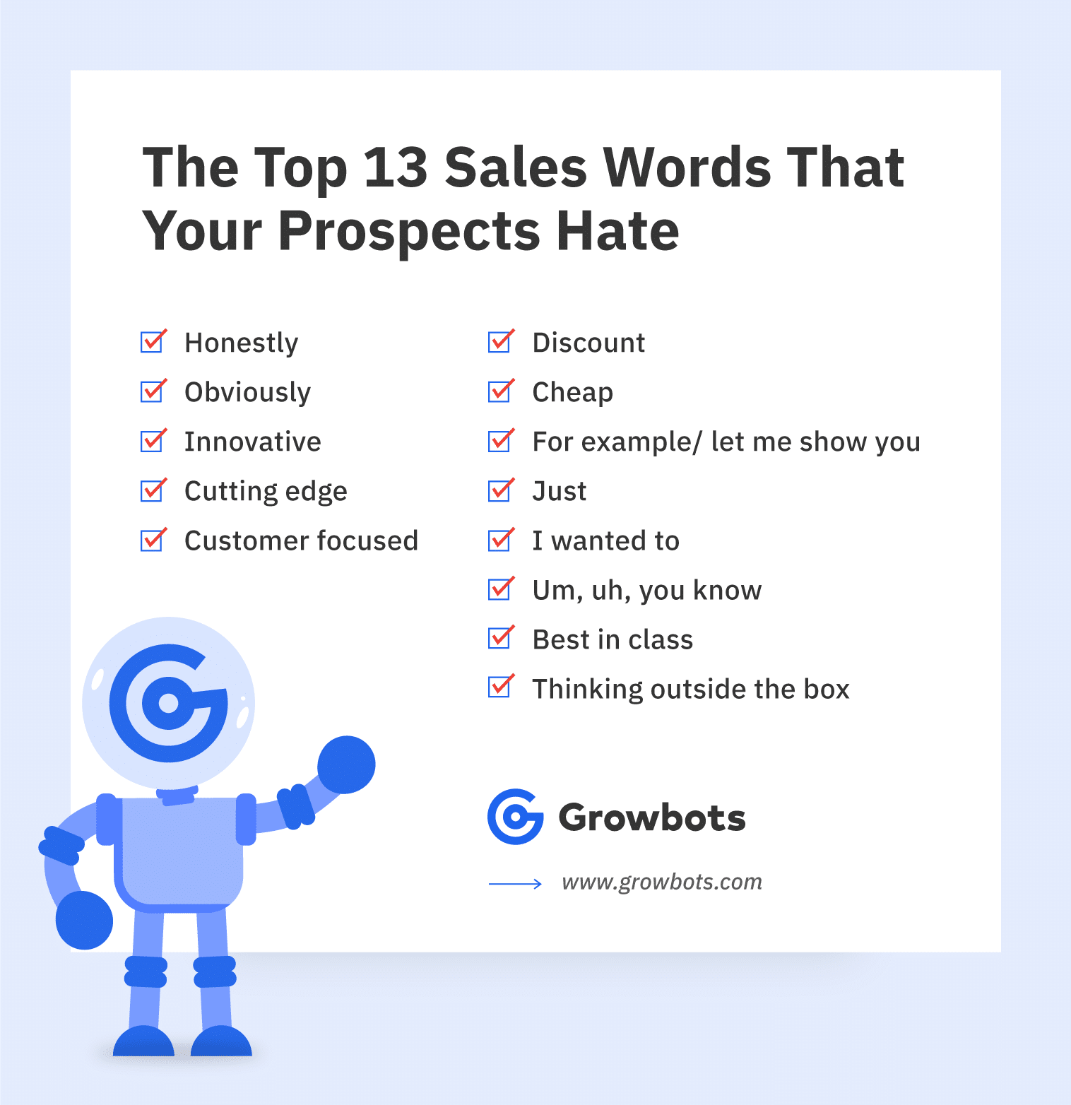 The Top 13 Sales Words That Your Prospects Hate Growbots