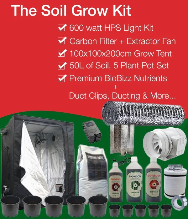 Soil Grow Kits Complete Soil Growing Package with Tent Kit