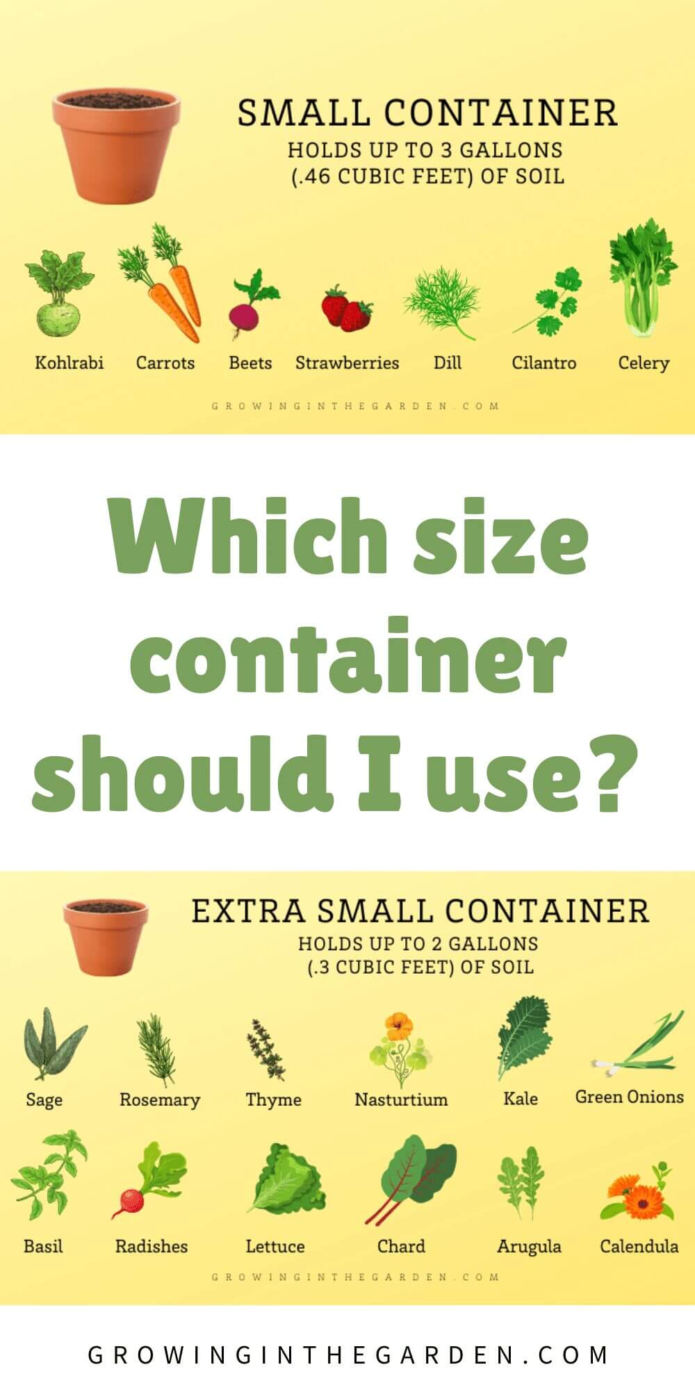 Guide to Container Sizes Which Size Container Should I Use? Growing