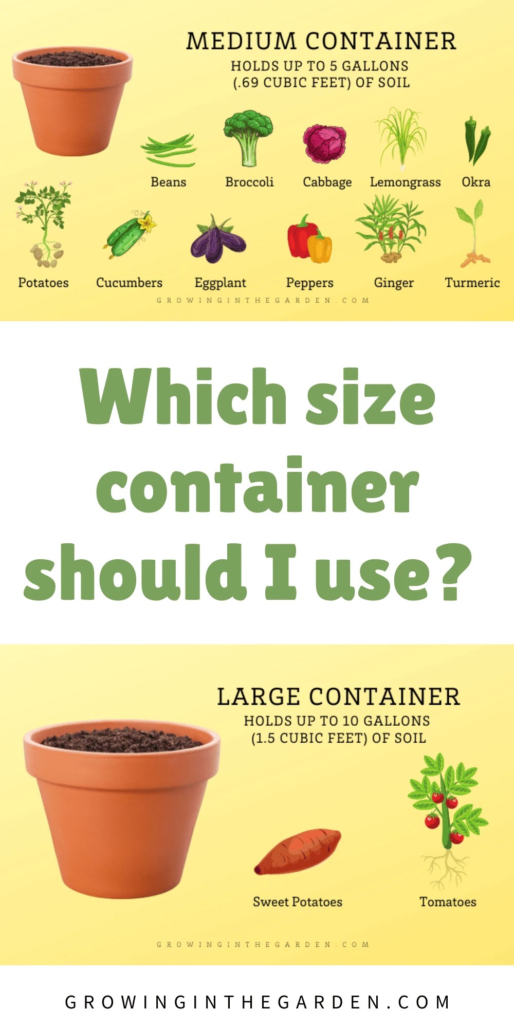 Guide to Container Sizes Which Size Container Should I Use? Growing