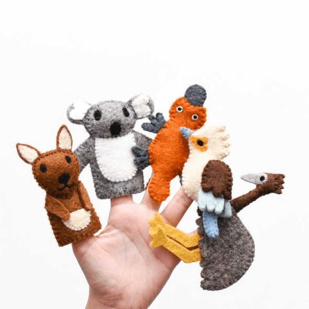 Australian Animals (Set A) Finger Puppet Set by Tara Treasures