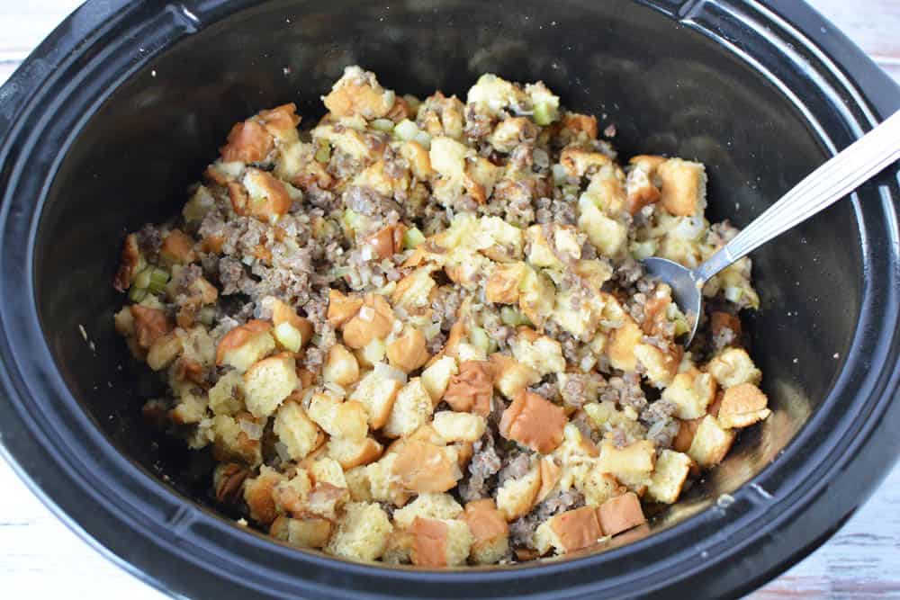 Slow Cooker Sausage Stuffing Recipe