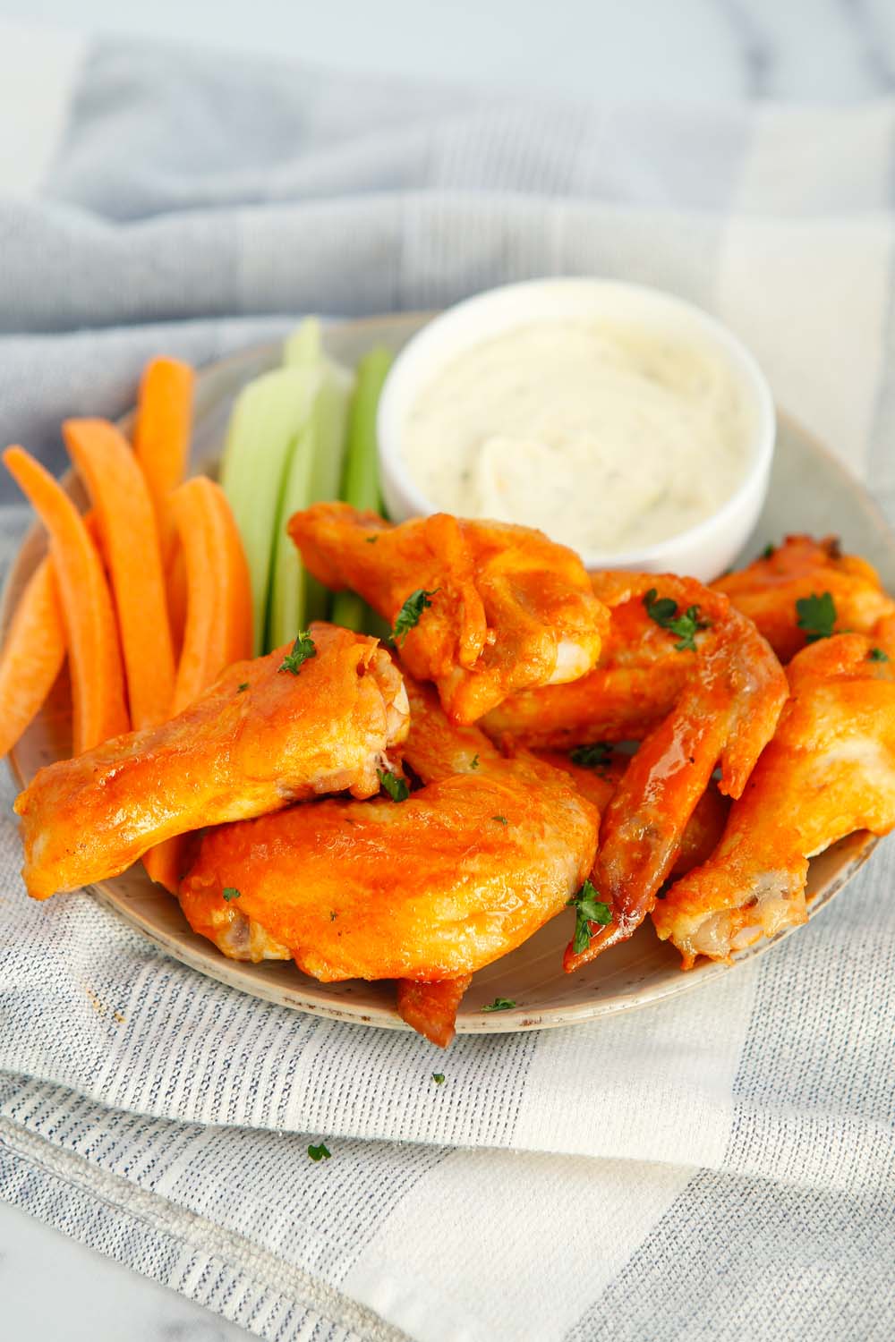 Baked Chicken Wings with Buffalo Sauce
