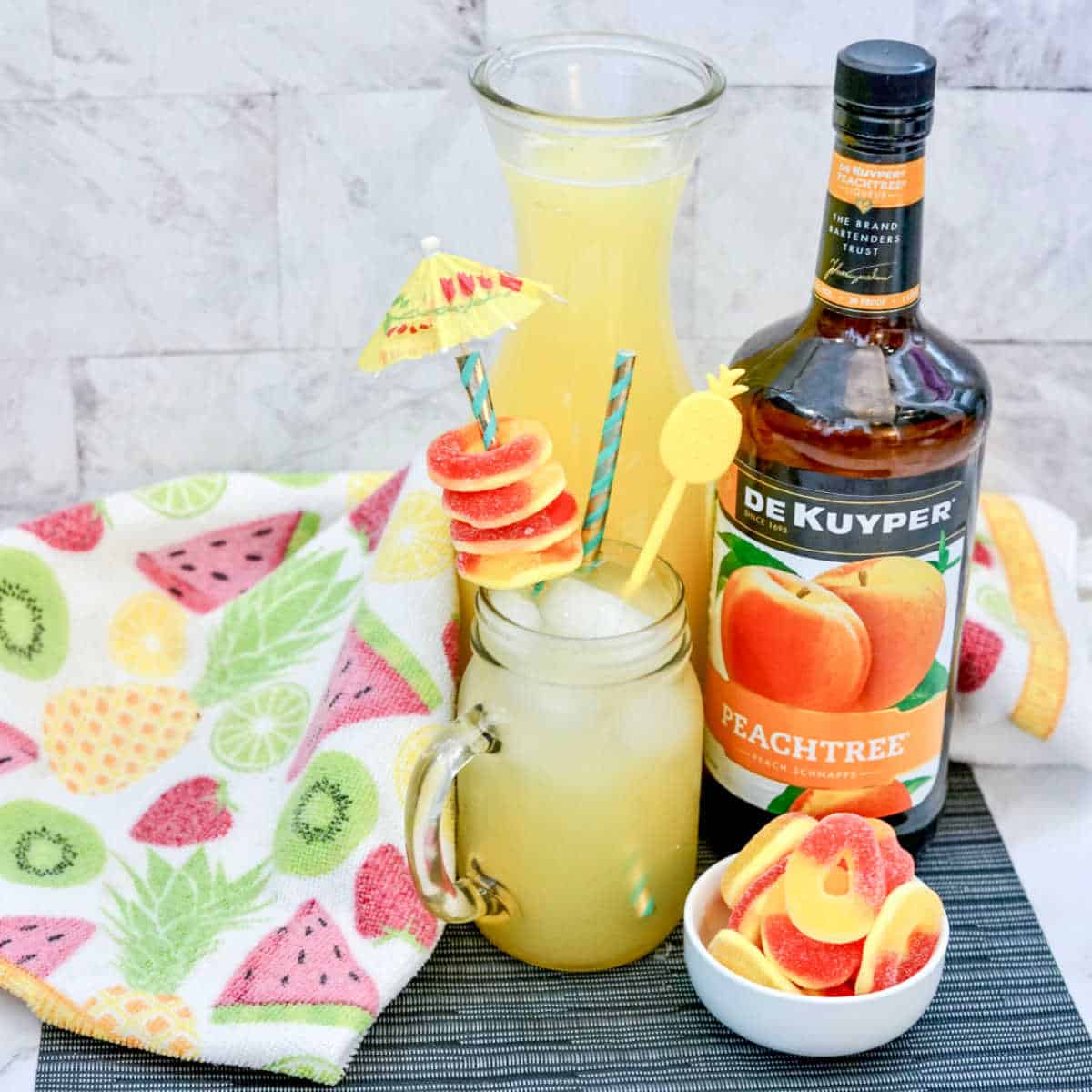 "Peached Whale" A Peach Rum Mixed Drink Cocktail