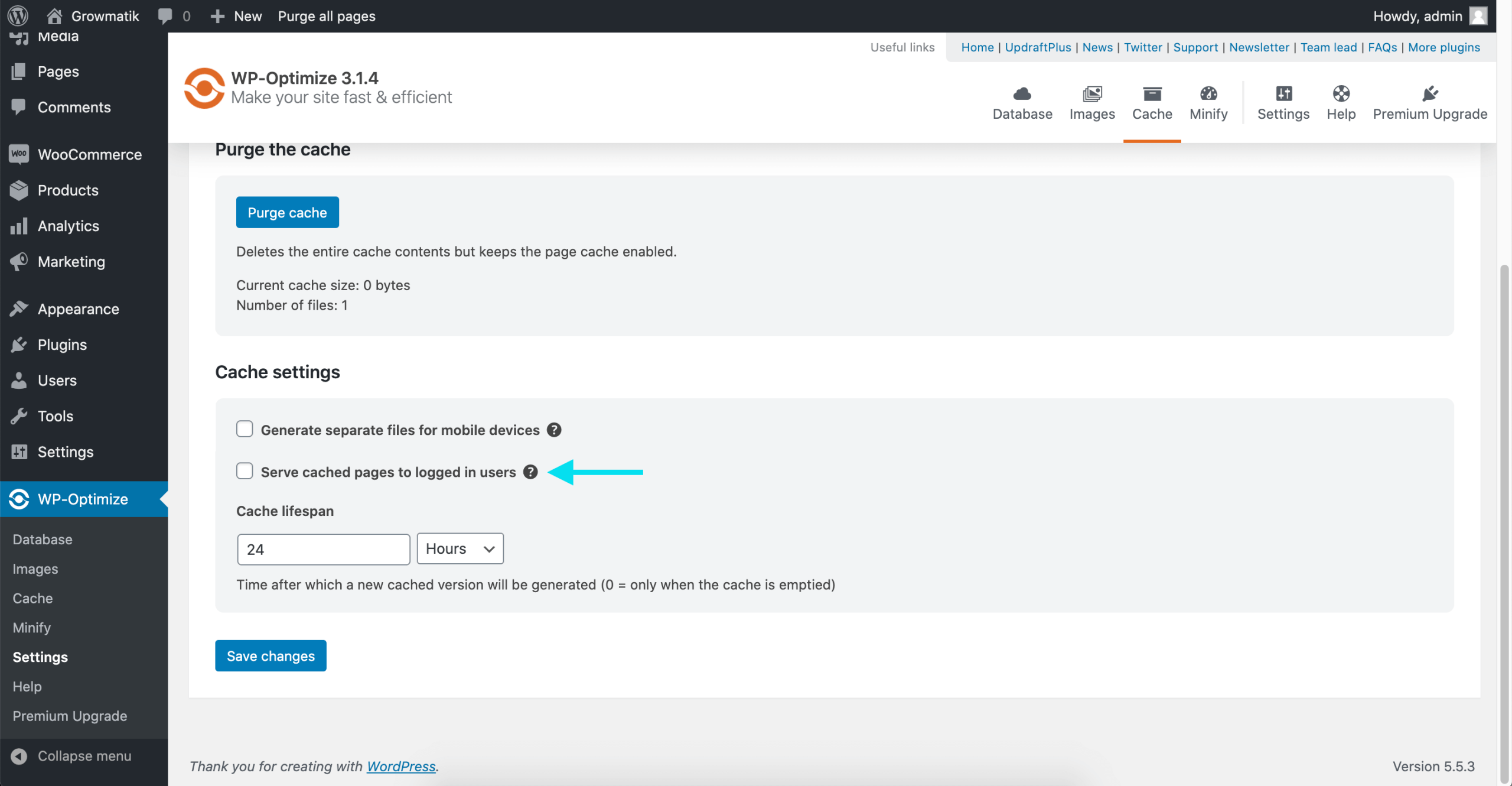 How to configure caching plugins Growmatik Knowledge Base
