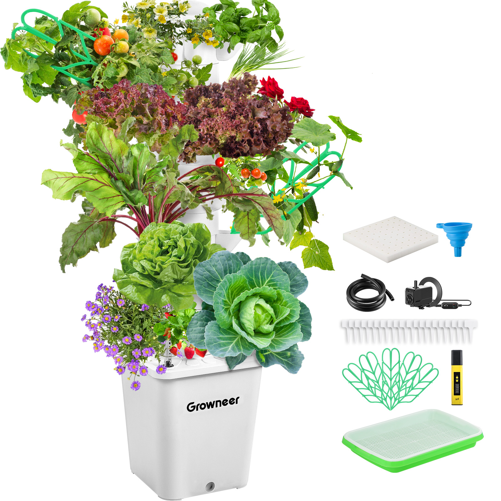 GROWNEER Hydroponics Growing System Tower Indoor Garden Vertical Garden