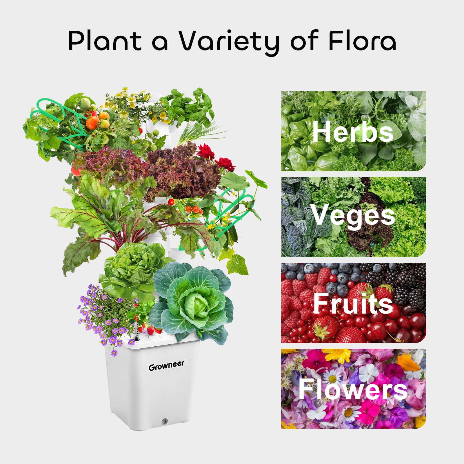 GROWNEER Hydroponics Growing System Tower Indoor Garden Vertical Garden