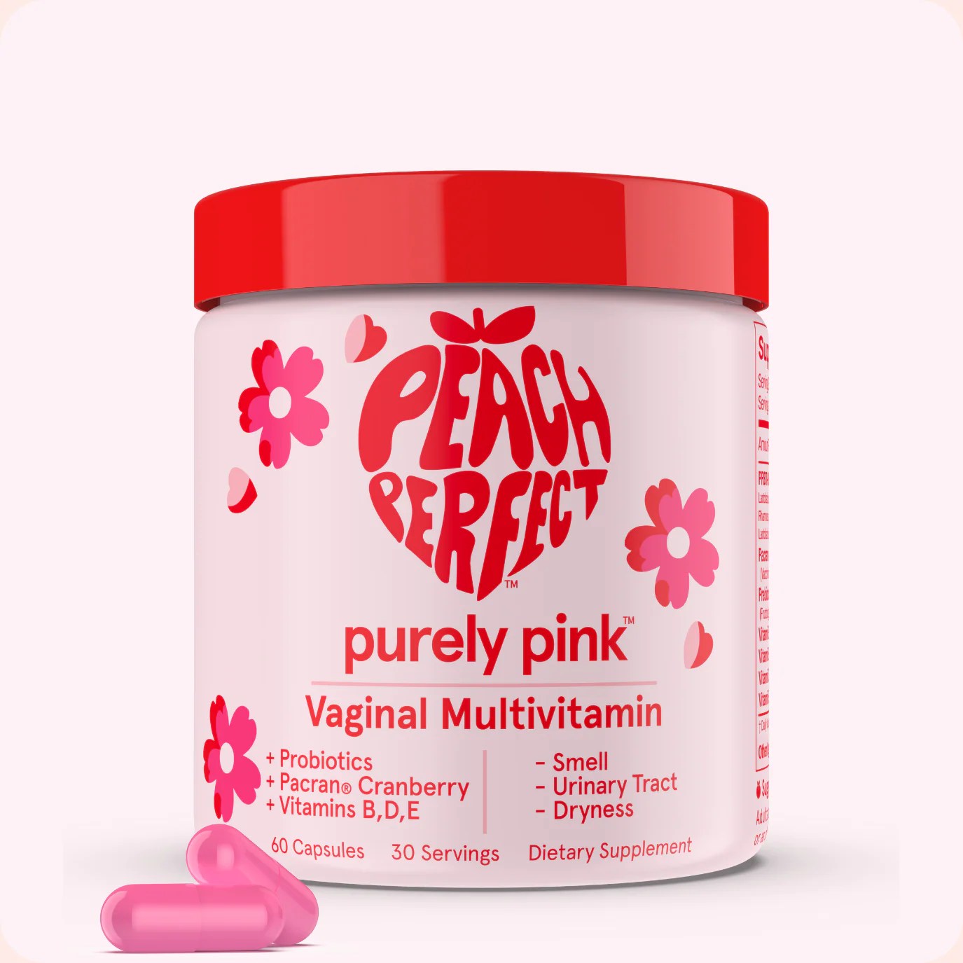 Purely Pink Vaginal Multivitamin Vitamins for vaginal health Peach