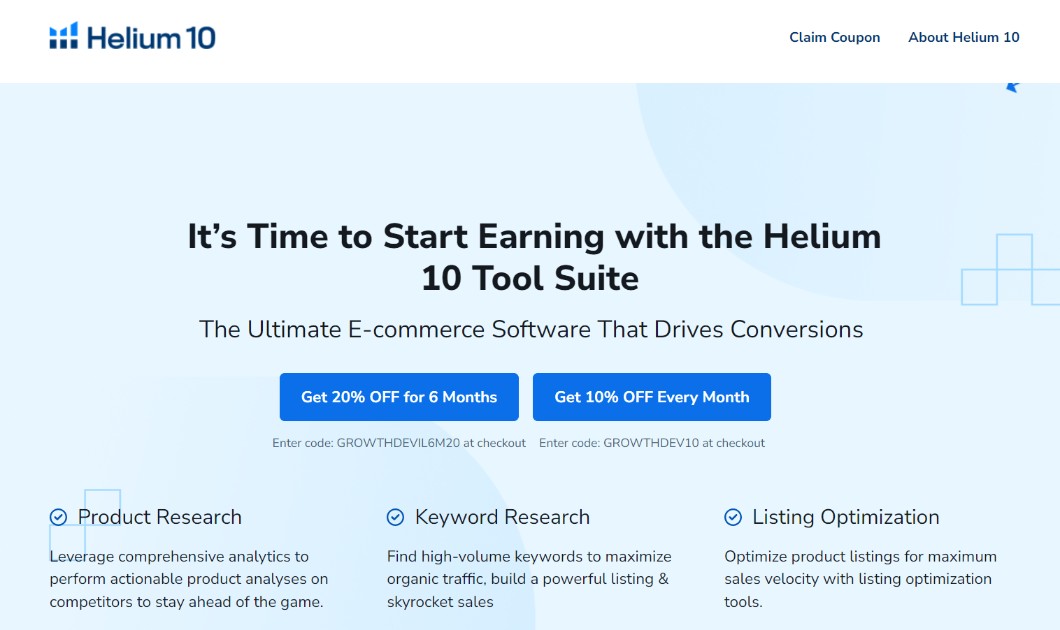 Helium 10 Coupon & Discount Code 2023 (20 OFF NOV)