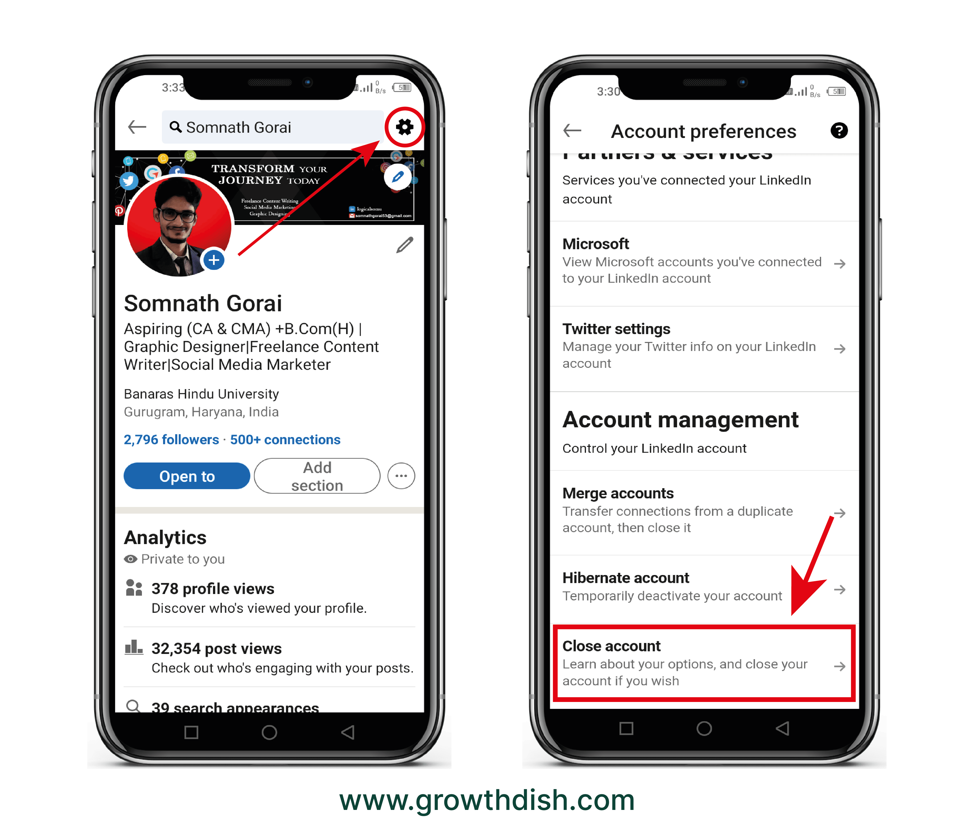 How To Delete LinkedIn Account GrowthDish