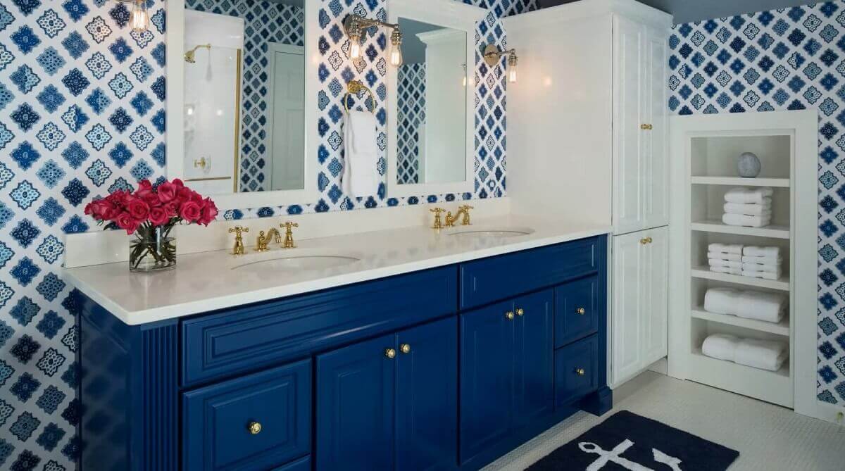 Is Wallpaper in a Bathroom a Good Idea? Groysman Construction Remodeling