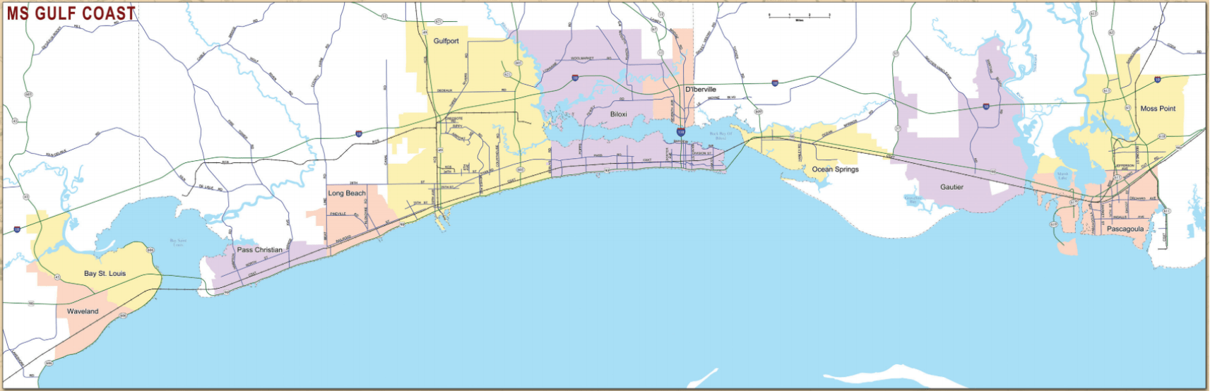 Rail Map MS Gulf Coast Gulf Regional Planning Commission