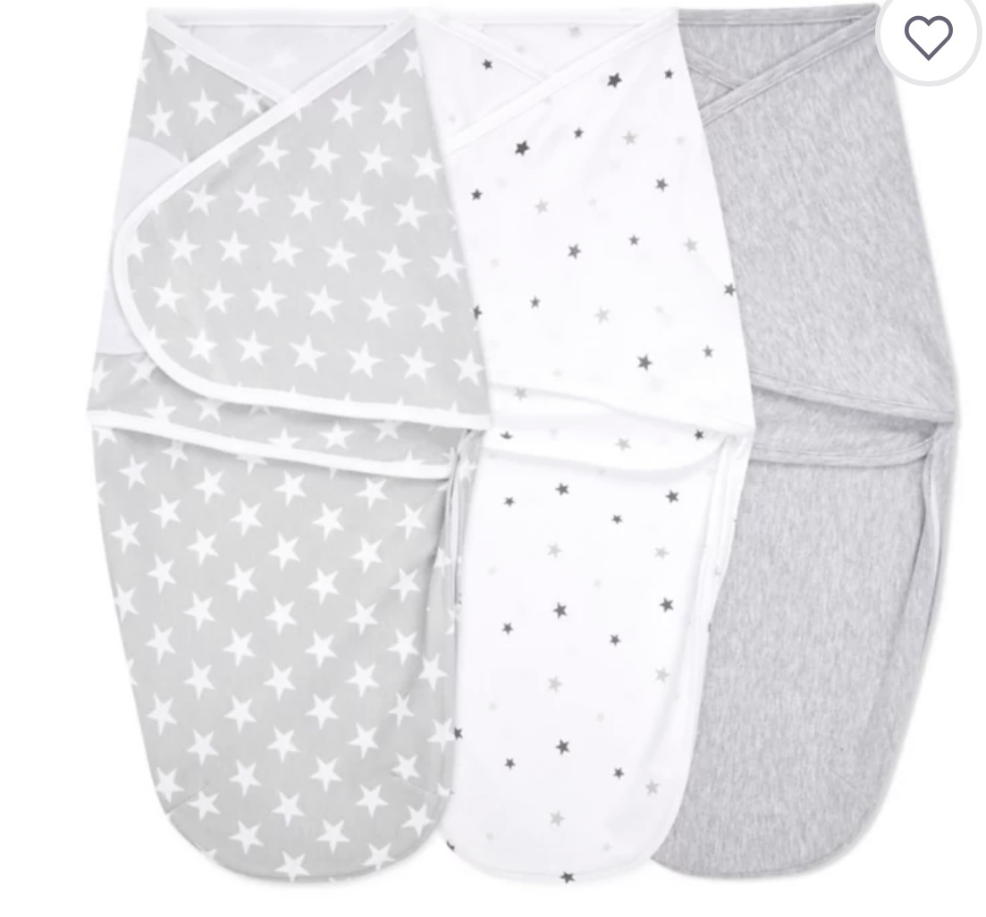 aden + anais® essentials 3Pack Twinkle Easy Wrap Swaddle Wraps in Grey