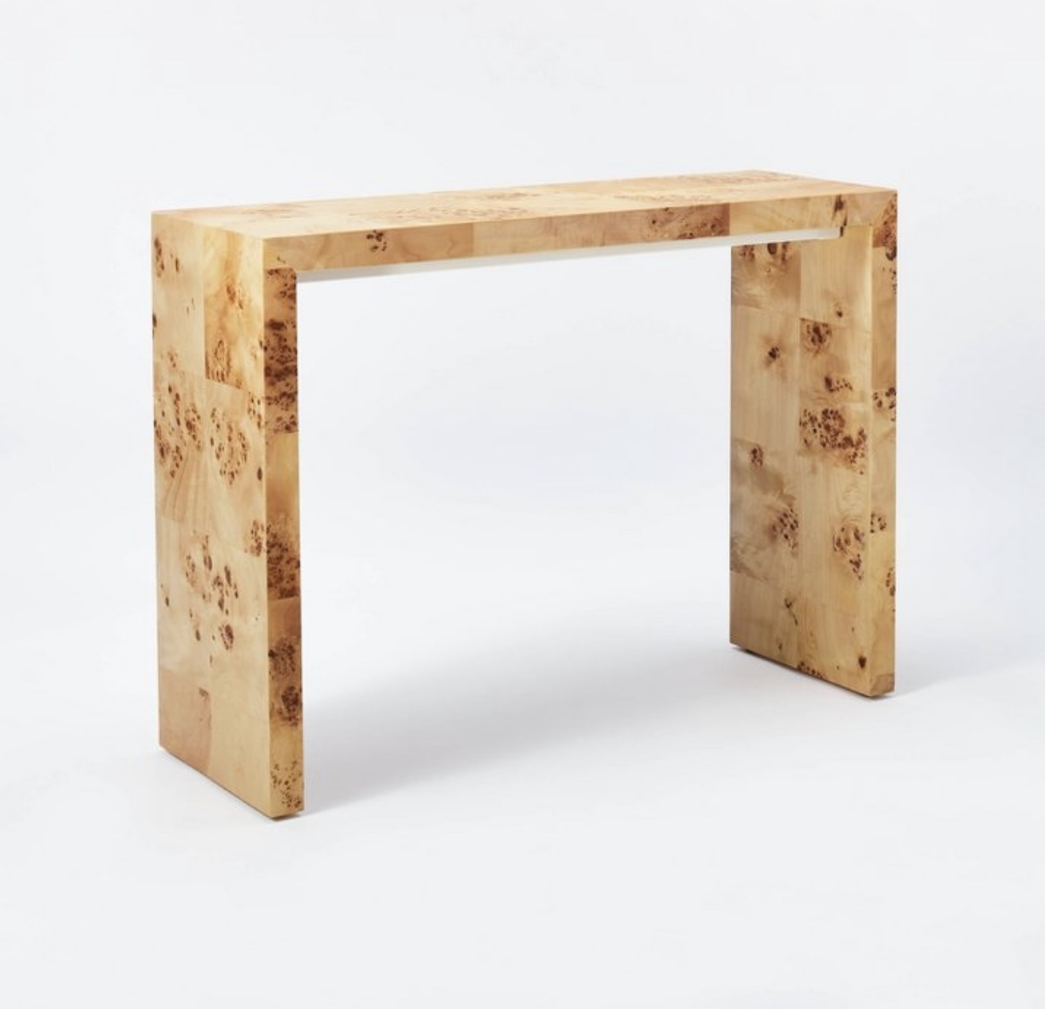 Ogden Burled Wood Console Table Brown pick up DORR GRP Liquidations