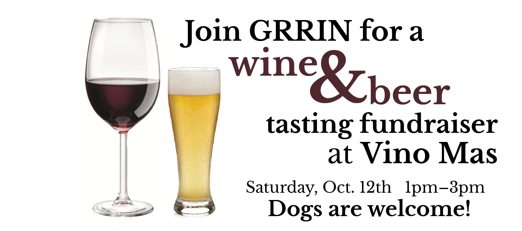 Wine and Beer Tasting FUNdraiser for GRRIN GRRIN