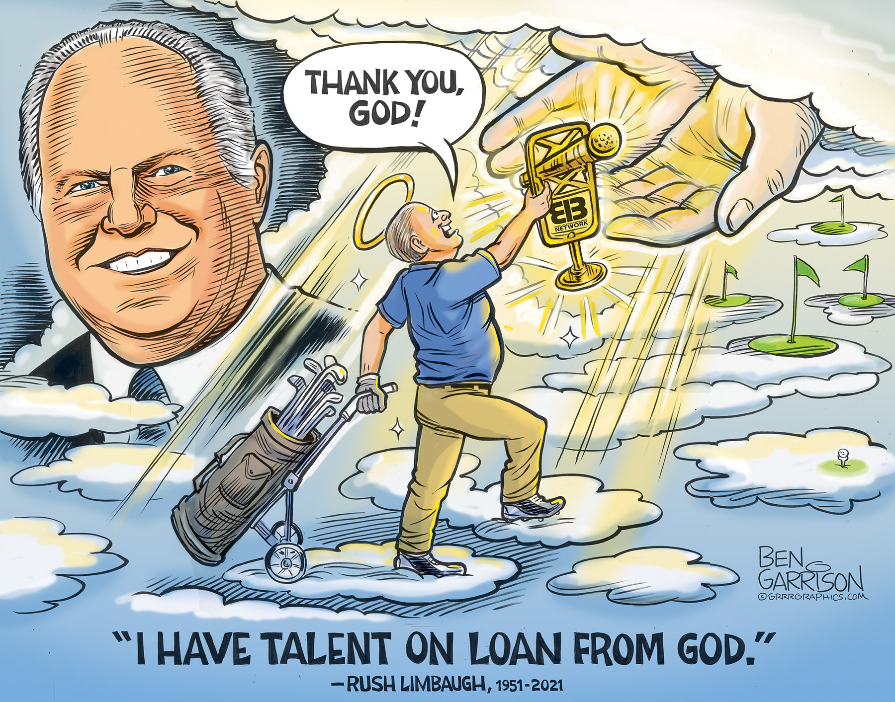 RIP Rush Limbaugh Limited Edition Poster Print Grrr Graphics