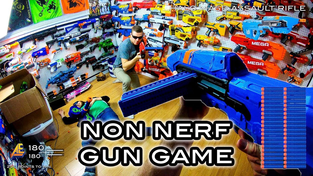 NERF GUN GAME NON NERF EDITION! (First Person Shooter in 4K