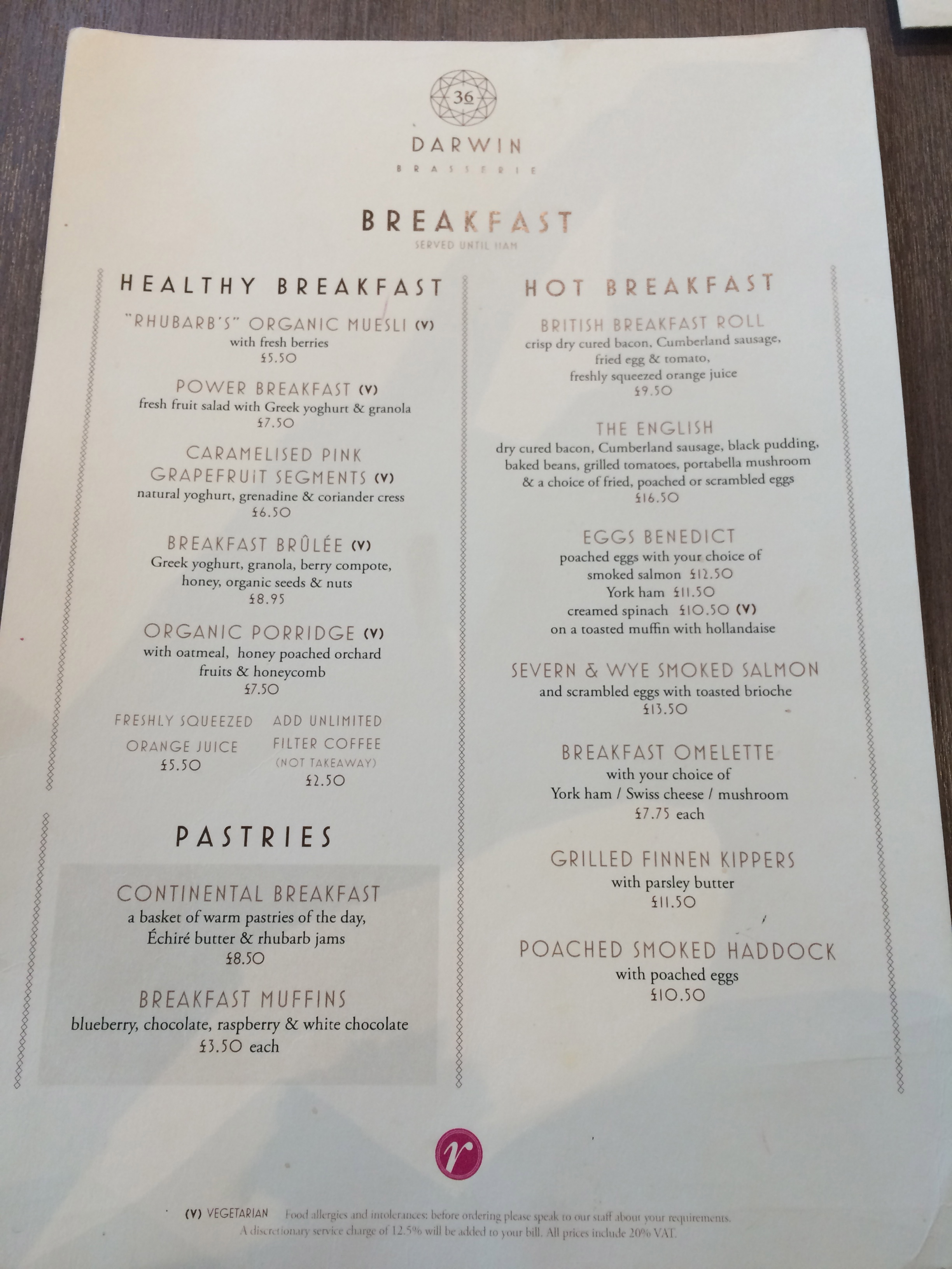 Darwin Sky Garden Breakfast Review (London) GRUBSTANCE