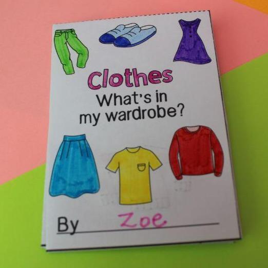Clothes In My Wardrobe Book Craft ESL Worksheet For Kids