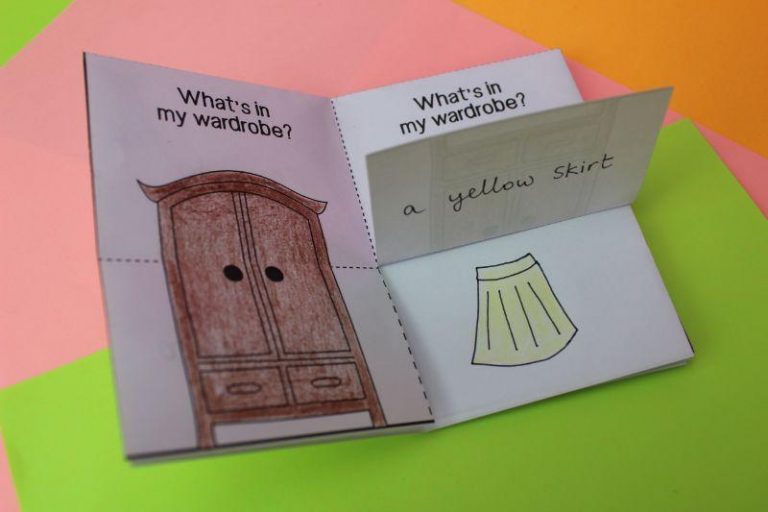 Clothes In My Wardrobe Book Craft ESL Worksheet For Kids
