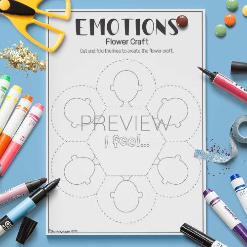 Emotions Flower Craft Activity ESL Worksheet For Kids