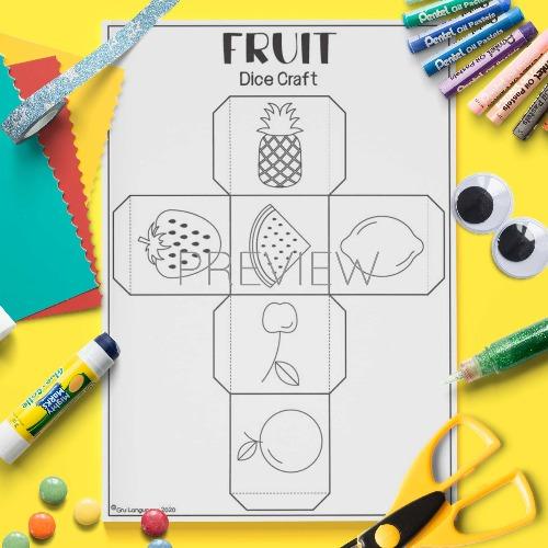 Fruit Dice Craft Activity Fun ESL Worksheet For Kids