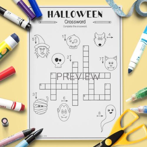 Halloween Crossword Activity Fun ESL Worksheet For Kids