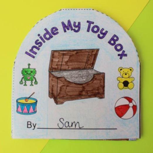 Toys Inside My Toy Box Book Craft ESL Worksheet For Kids