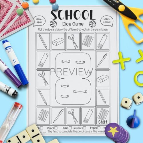School Drawing Game Fun ESL Worksheet For Children