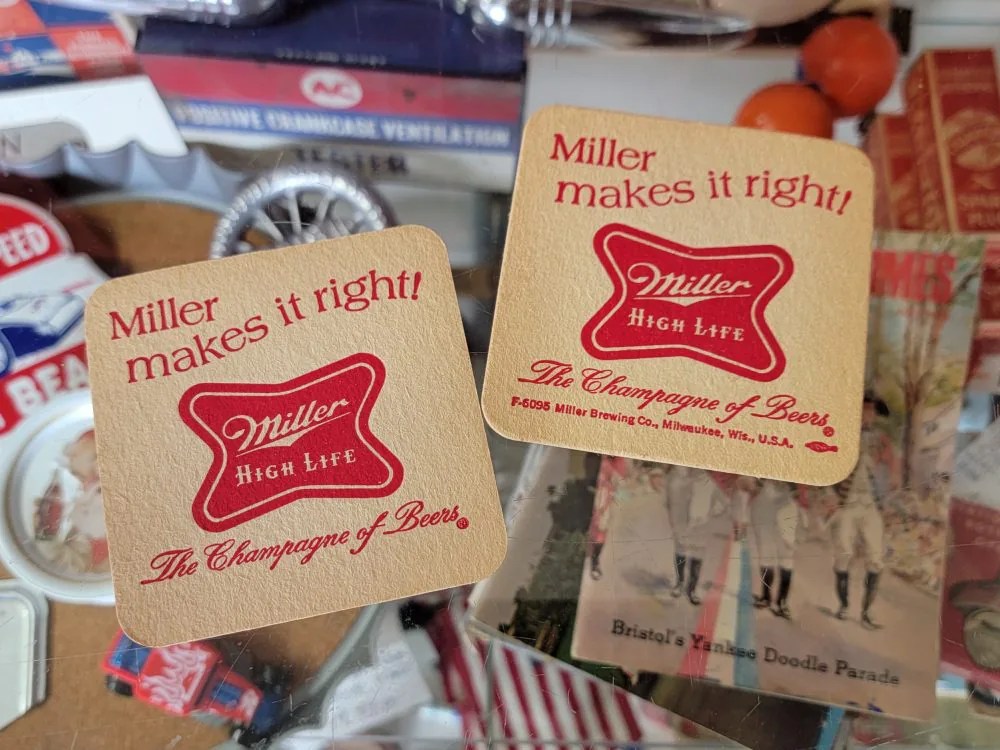 Miller High Life Beer Coasters Sold In Pairs
