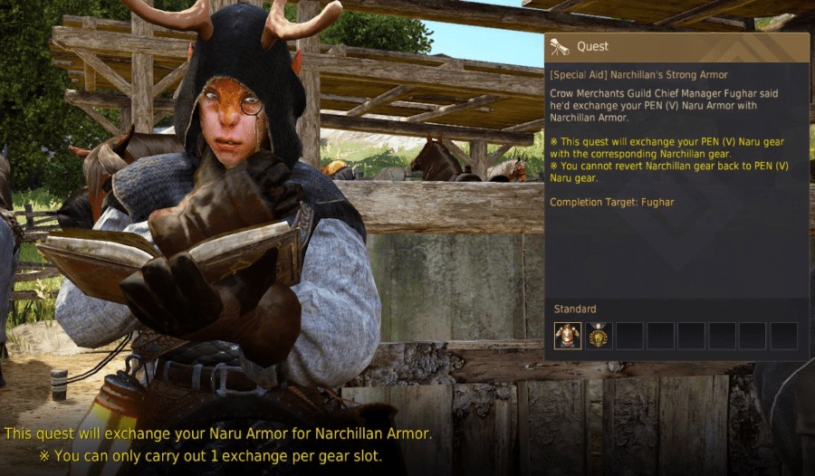 BDO Naru Gear Exchange for Narchillan or Tuvala GrumpyG