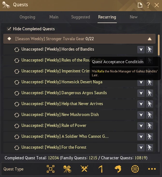 BDO Season Quests for Character Progression & Gear GrumpyG