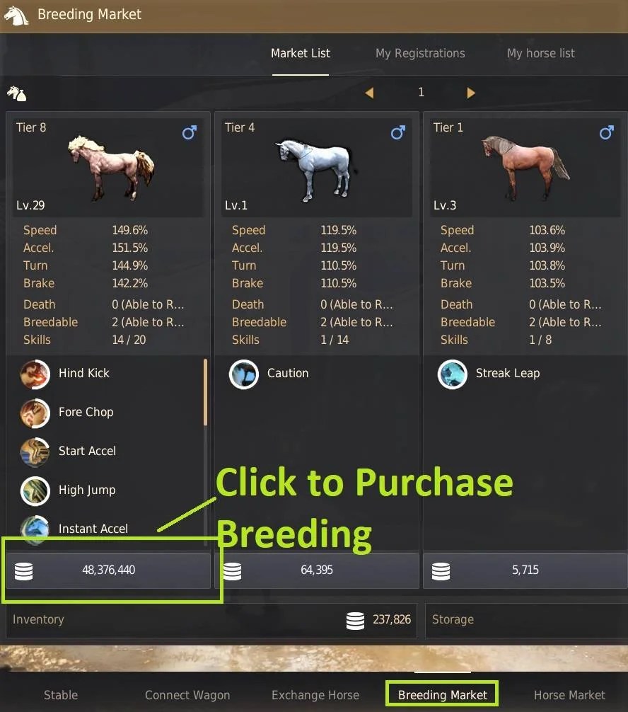 BDO Horse Breeding & Exchange How to Gain Tiers GrumpyG